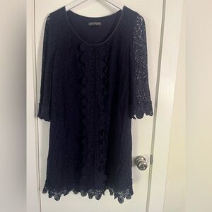 Jessica Howard Dark Blue Lace Mini Dress